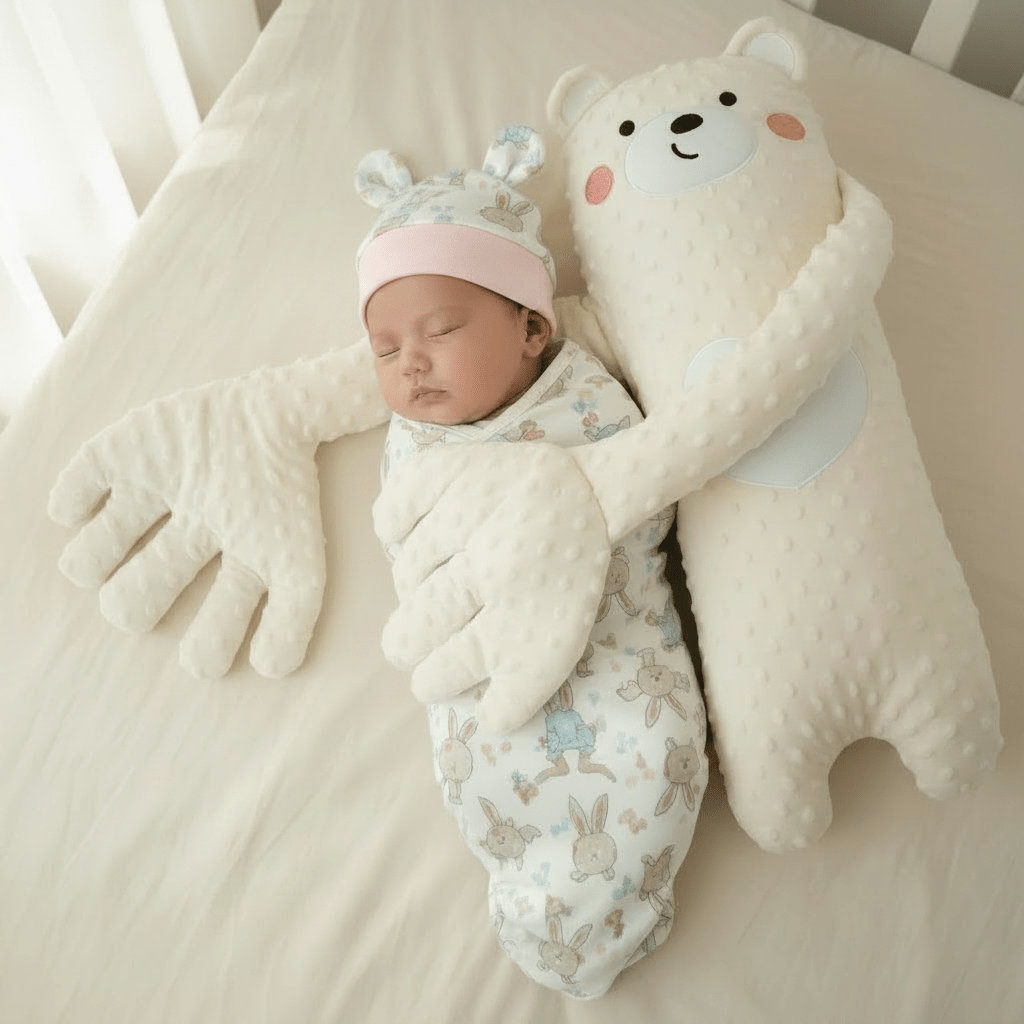 Cadeau de naissance original et utile Duo Magique doudou & emmaillotage