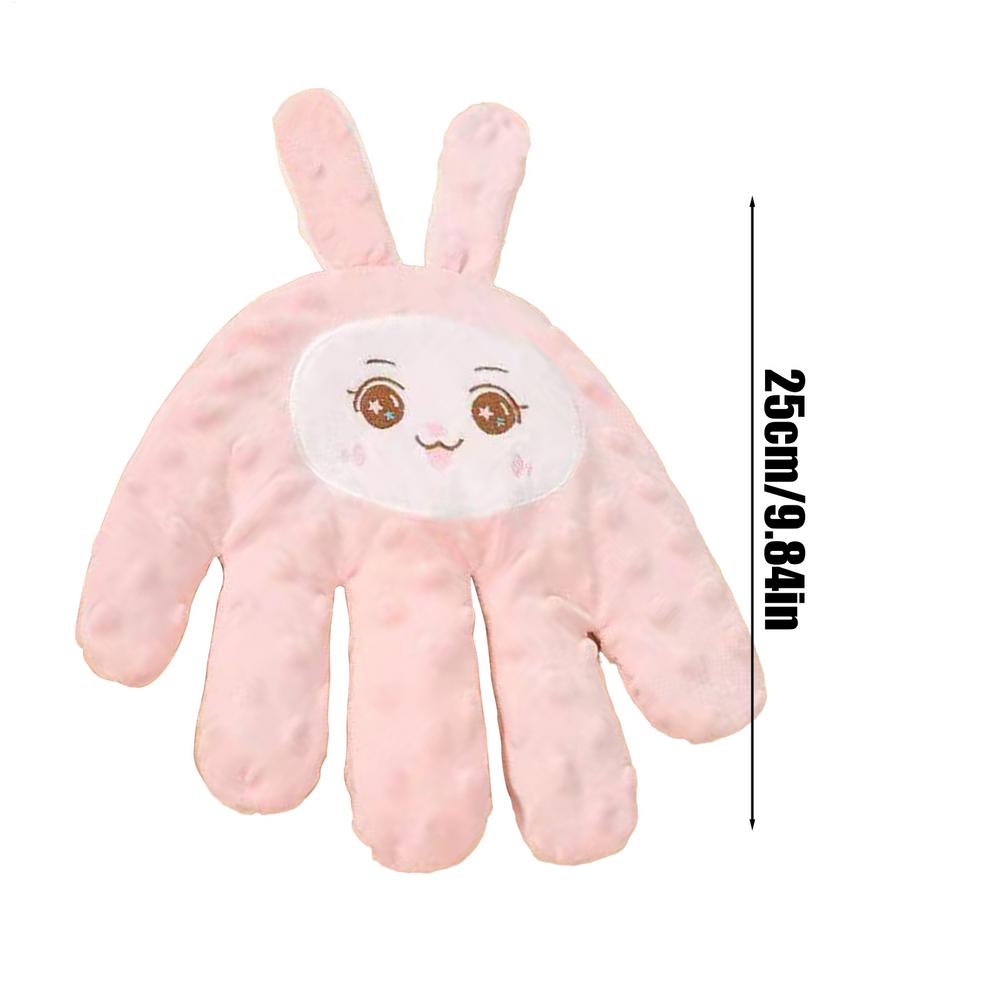 doudou bébé main magique toucher maternel rose