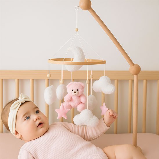 Mobile bebe musical douce harmonie bébé curieux