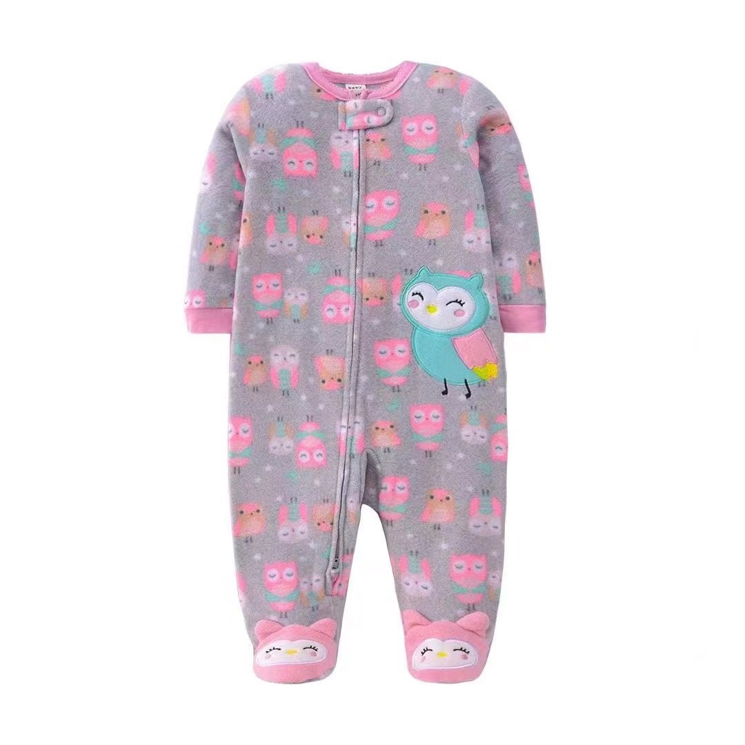 pyjama bébé fille nuit calme hiboux doux