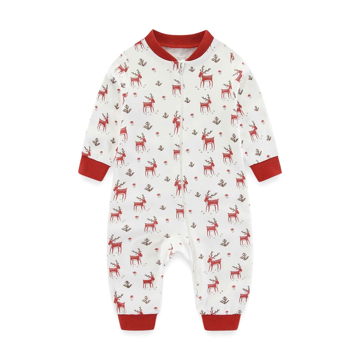 pyjamas bébé Noel coton douceur renne rouge blanc