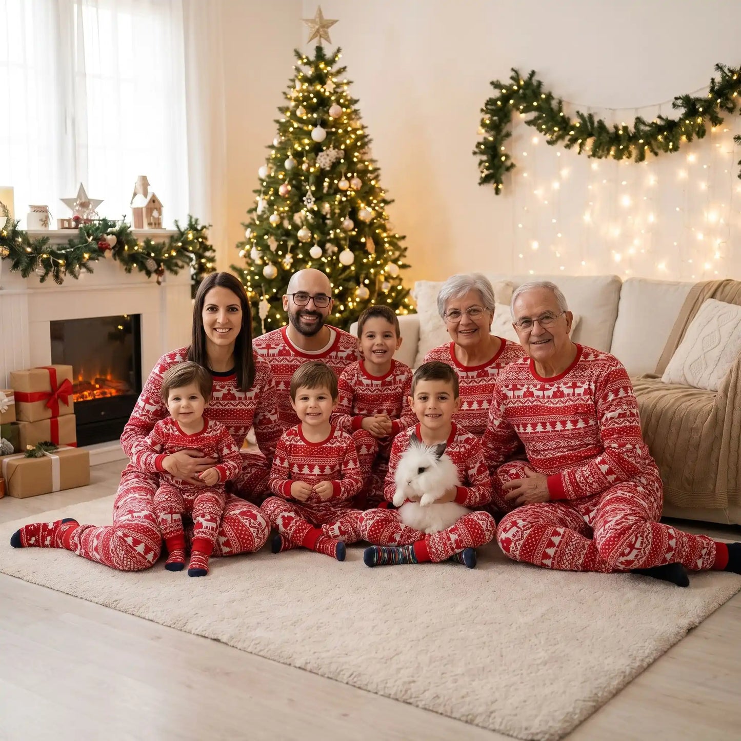 pyjama de noël famille assorti confort festif famille photos