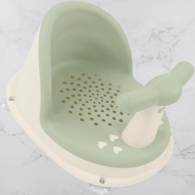 Siège de bain bébé ergonomique sécurisé vert douceur