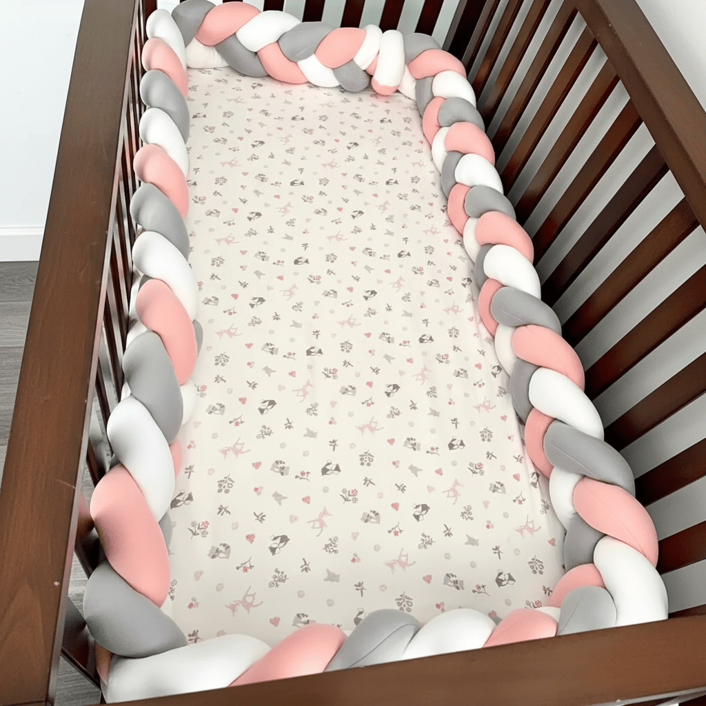 tour de lit tresse coton douceur protecteur