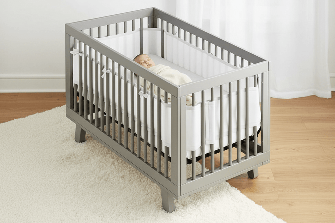 tour de lit respirant sécurité transparente réconfort bébé dort