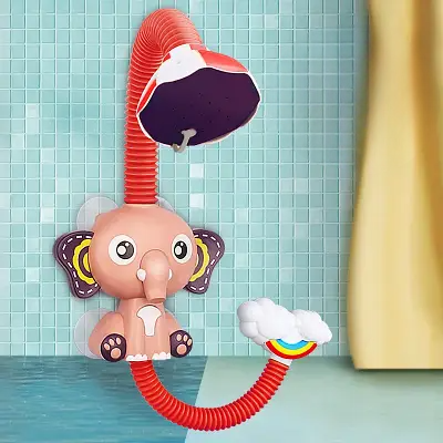 Jouet de bain bébé -  CuteBabyBathToys™ - Elephant rouge