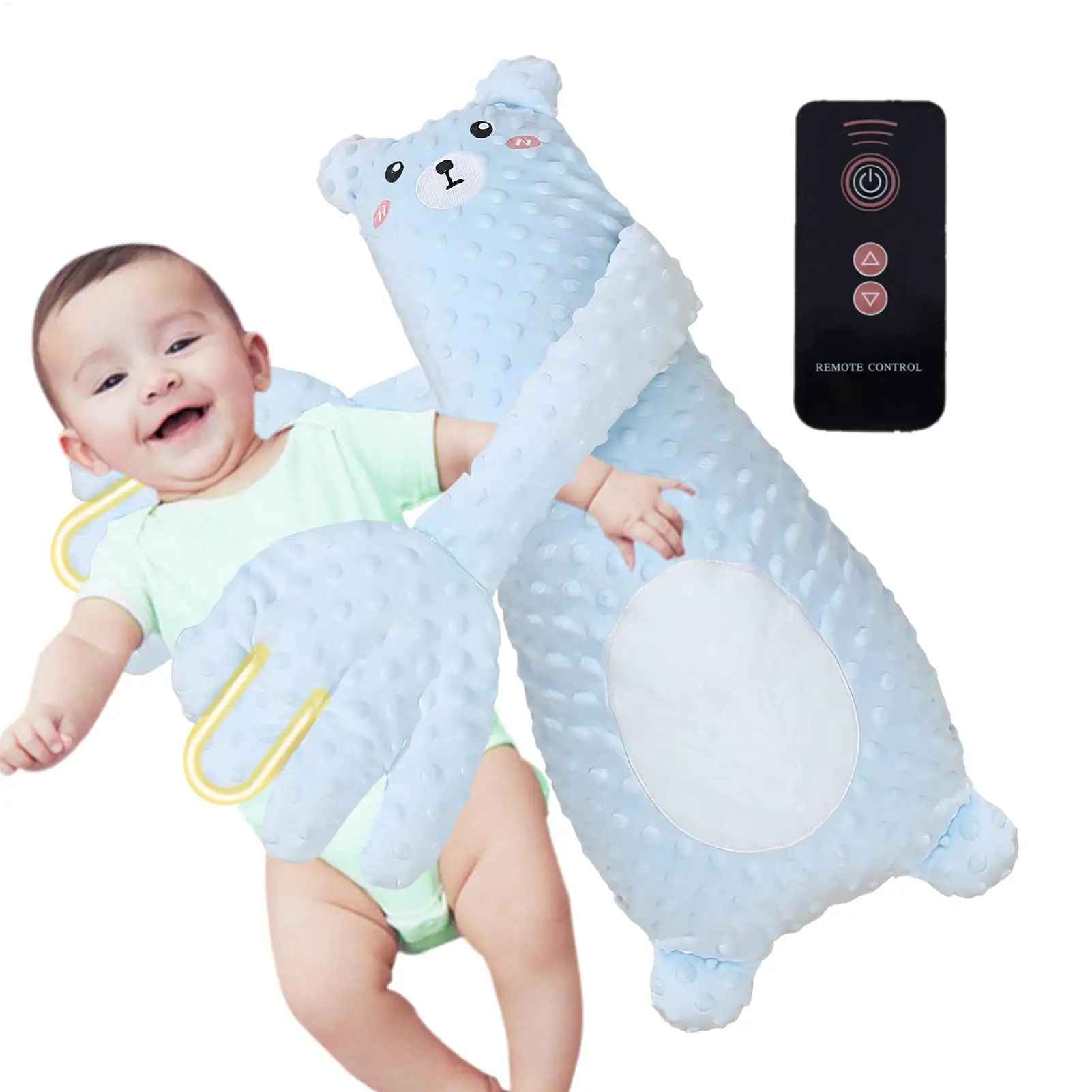 doudou tapote bébé câlinou doux bleu bébé chatouilleux