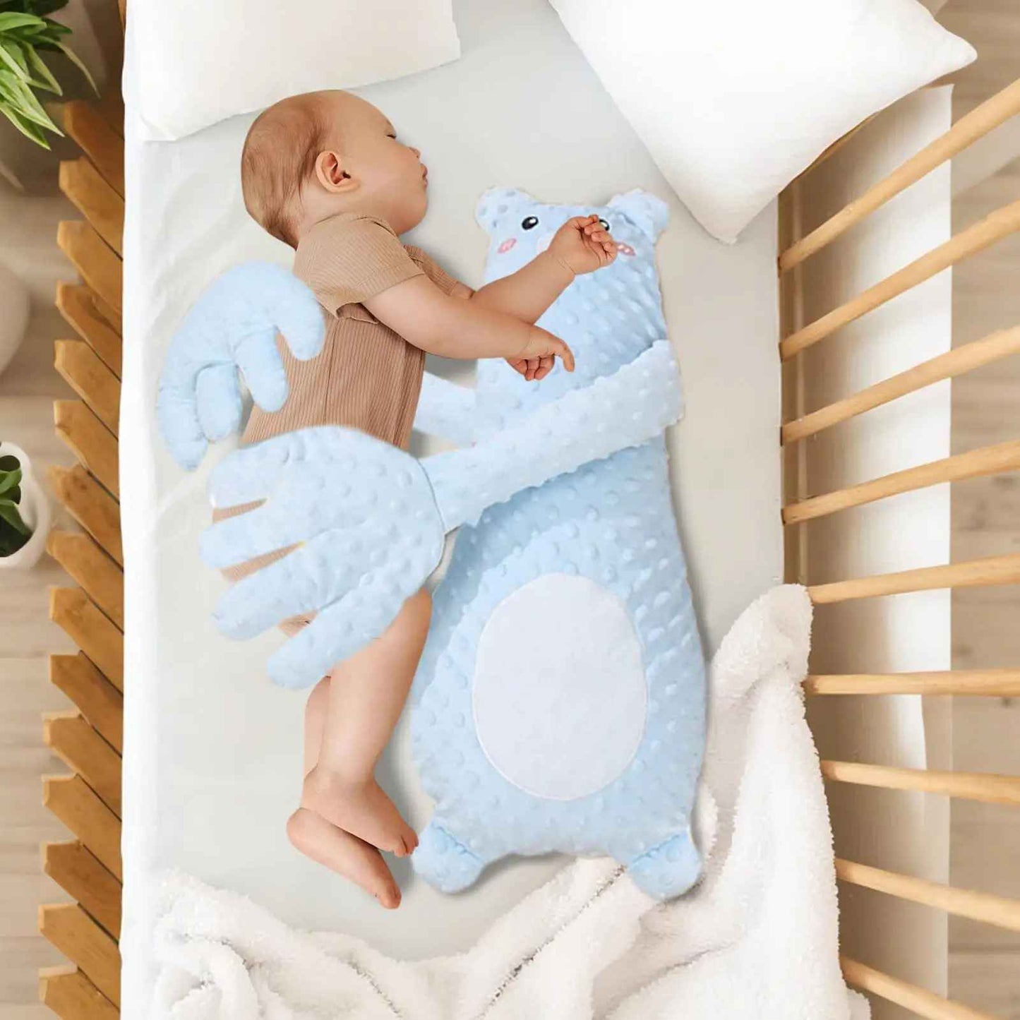 doudou tapote bébé câlinou doux bleu bébé dort