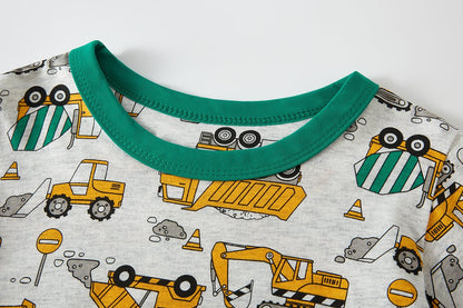 Pyjama deux pièces bébé garçon coton bio col rond