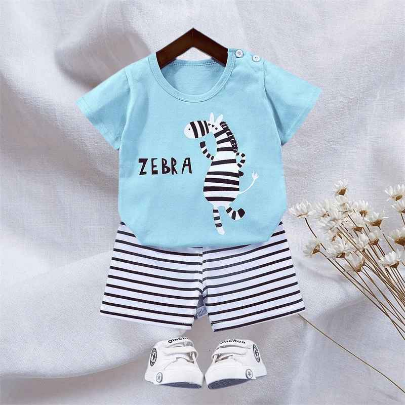 Pyjama léger bébé 2 pièces coton respirant Zèbre dodo paisible