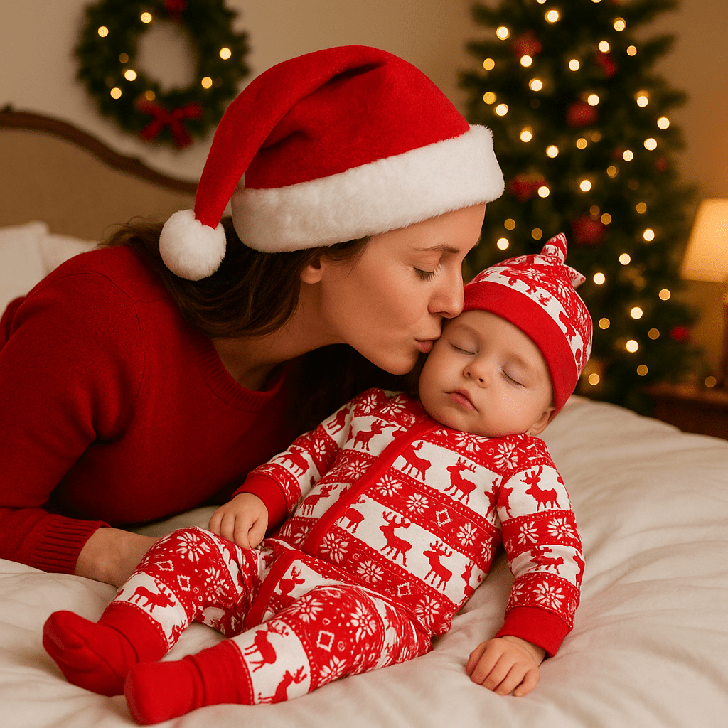 PYJAMA NOEL BEBE COTON RESPIRANT RENNES MAMA BISOUS BEBE