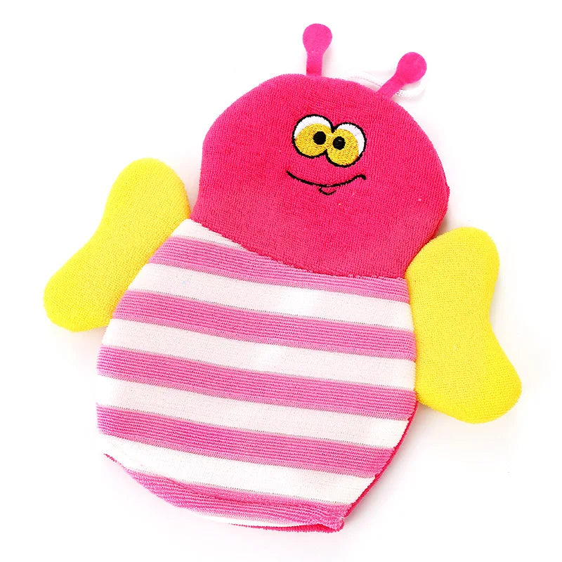 Gant de Toilette Enfant - FunGlove™ - Abeille Rose