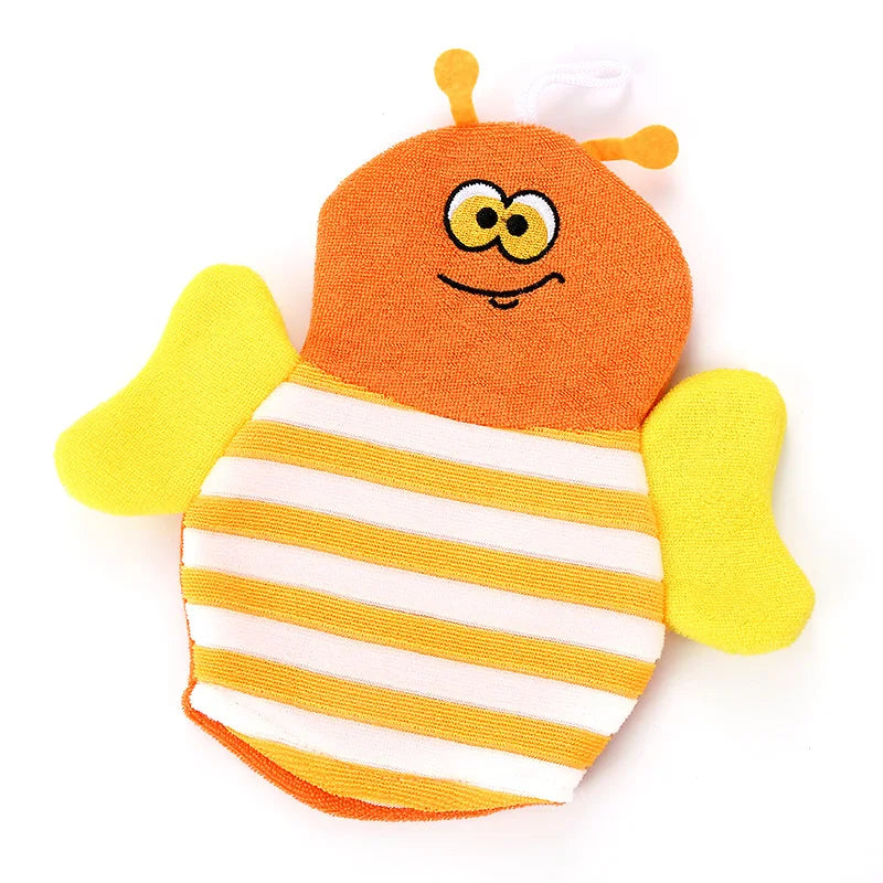 Gant de Toilette Enfant - FunGlove™ - Abeille Orange