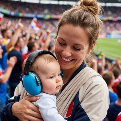 Casque anti bruit bébé bleu sommeil bébé calme stade