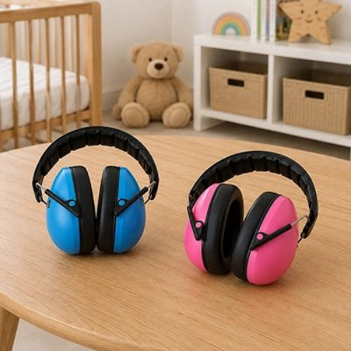 Casque anti bruit bébé protection sommeil bébé bleu rose