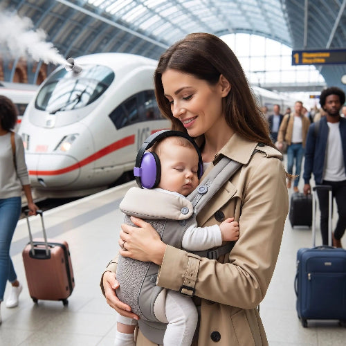 casque anti bruit bébé violet Sommeil Zen gare