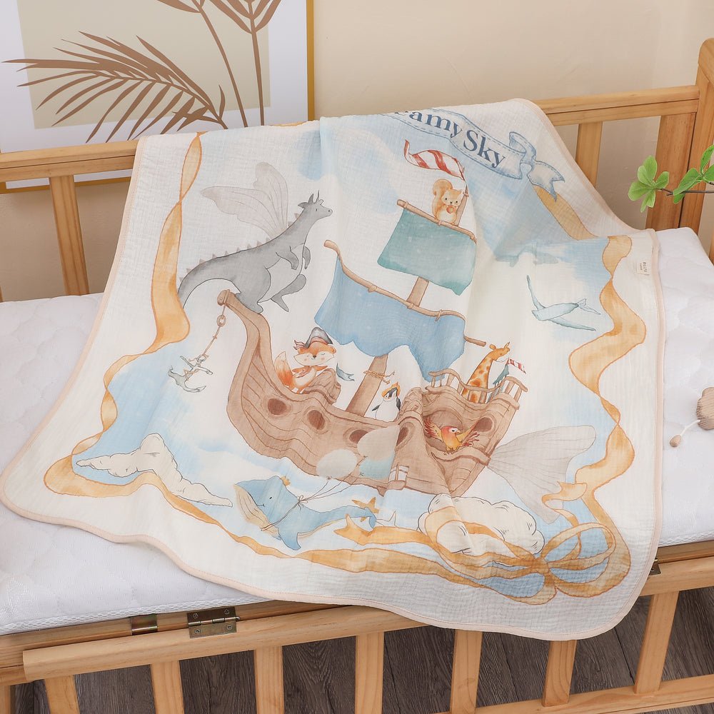 couverture bébé coton hyoallergénique tout usage bateau