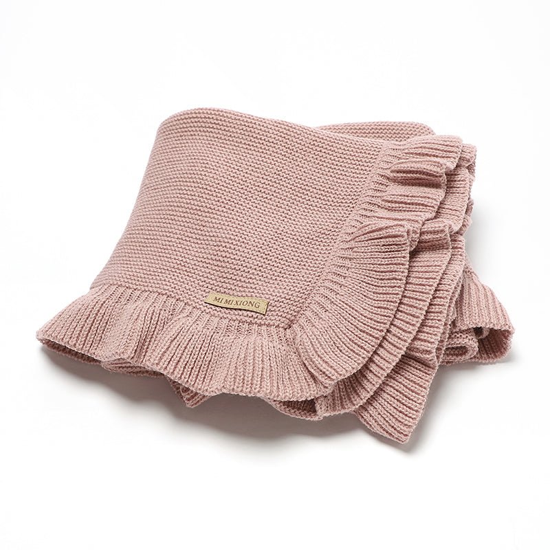 couverture bébé tricot Cocooning rose