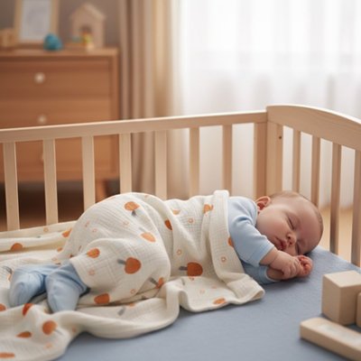 Couverture douce bébé champignons bébé paisible dort