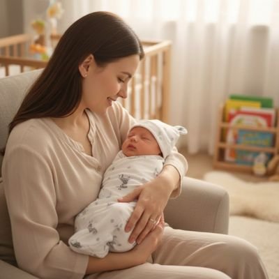 Couverture emmaillotage douceur apaisante blanc bonnet bébé dort