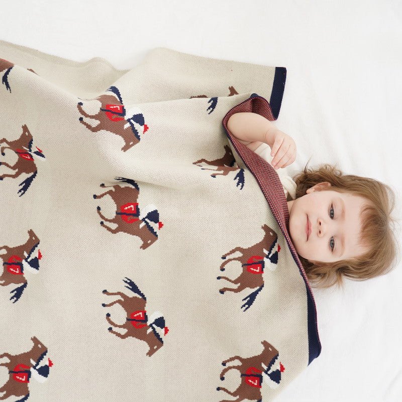 couverture en laine pour bebe chevalier bébé dort