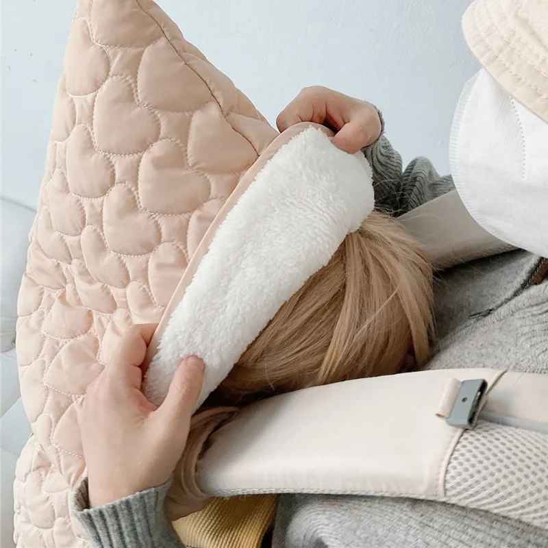couverture porte bébé polaire capuche coupe vent démo chaud 