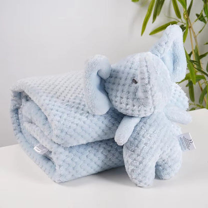 couverture pour bébé polaire régulatrice bleu peluche