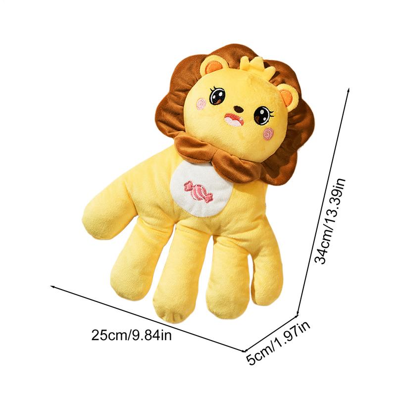 DOUDOU BEBE paume tapoteur apaisant lion jaune taille