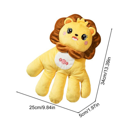 DOUDOU BEBE paume tapoteur apaisant lion jaune taille