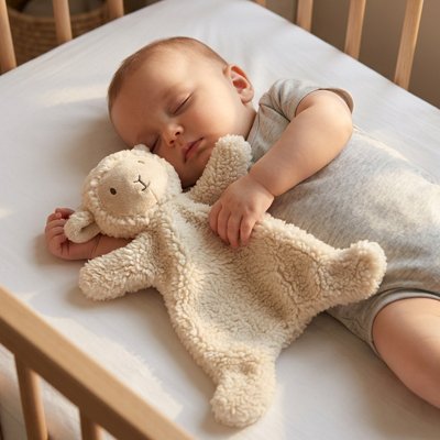 Doudou bebe petit agneau doux bébé dort