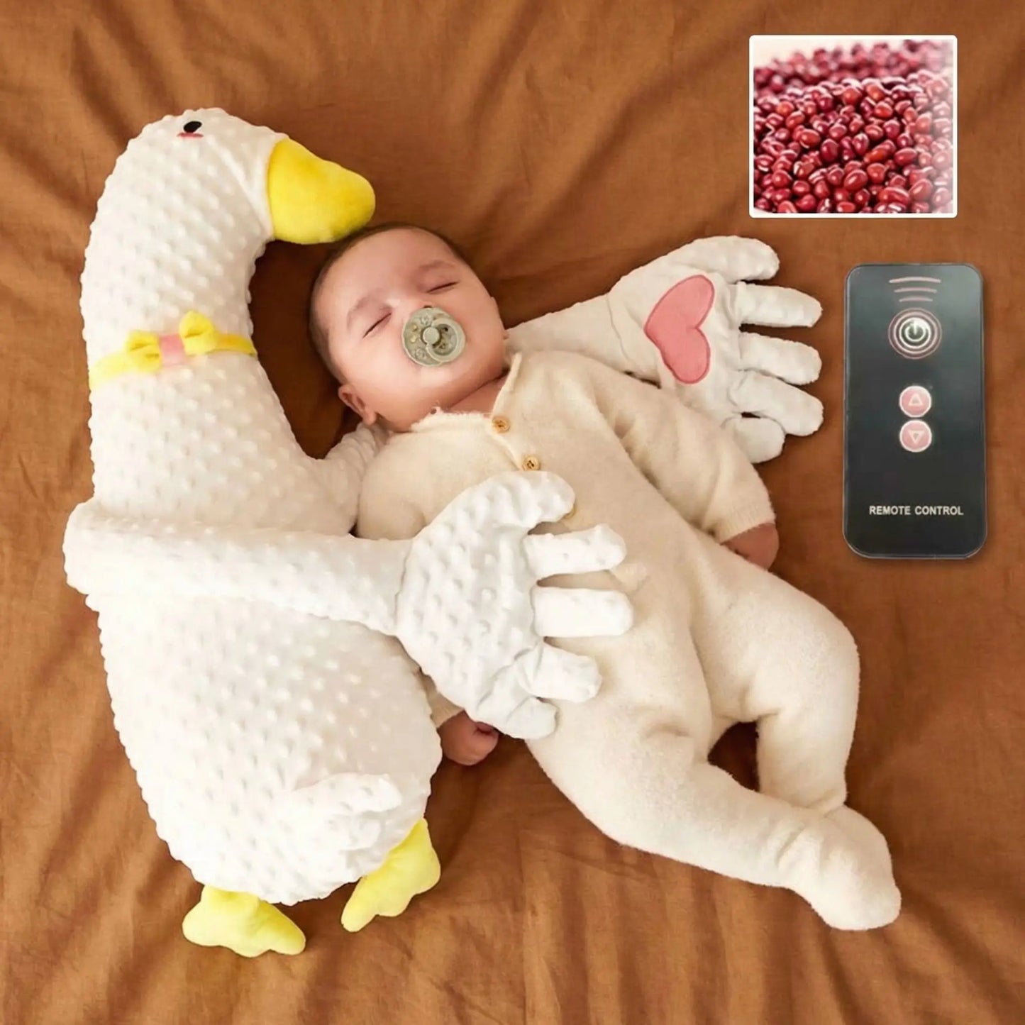 doudou canard massage apaisant bébé calme télécommande