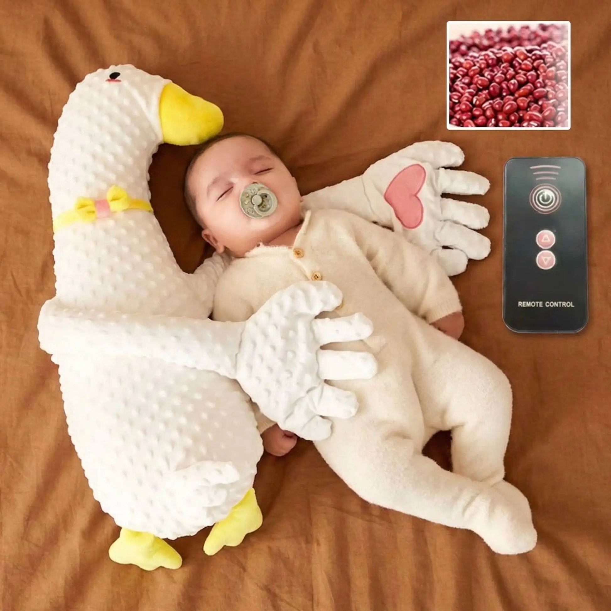 doudou canard massage apaisant bébé calme télécommande