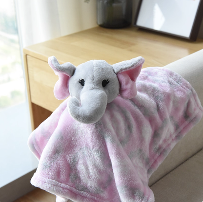 doudou éléphant douceur rose gris présentation