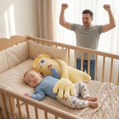 doudou instinct maternel ours bébé dort papa célèbre
