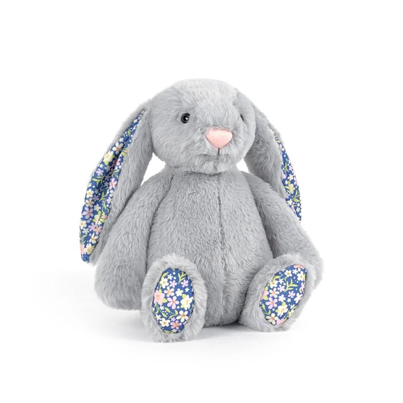 doudou lapin les oreilles florales argent