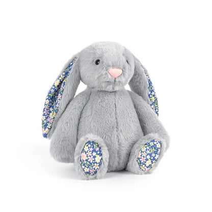 doudou lapin les oreilles florales argent