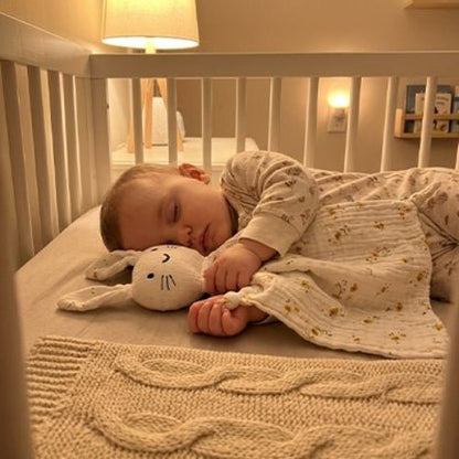 Doudou lapin loulou câlinou doux bébé dort paisiblement