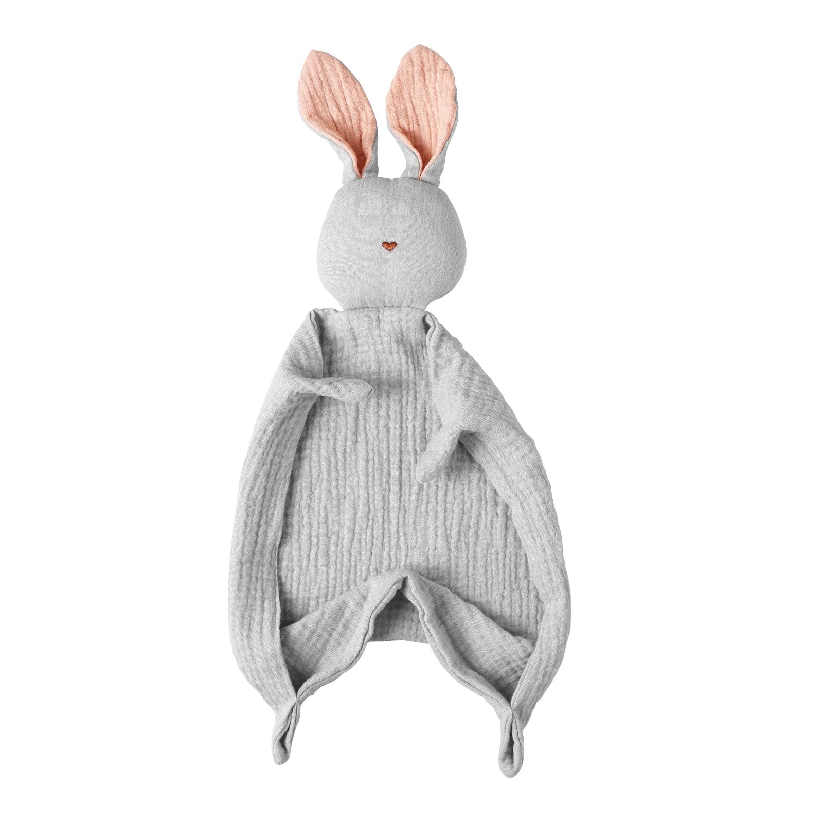 doudou lapin mousseline apaisante bébé calme couleur gris