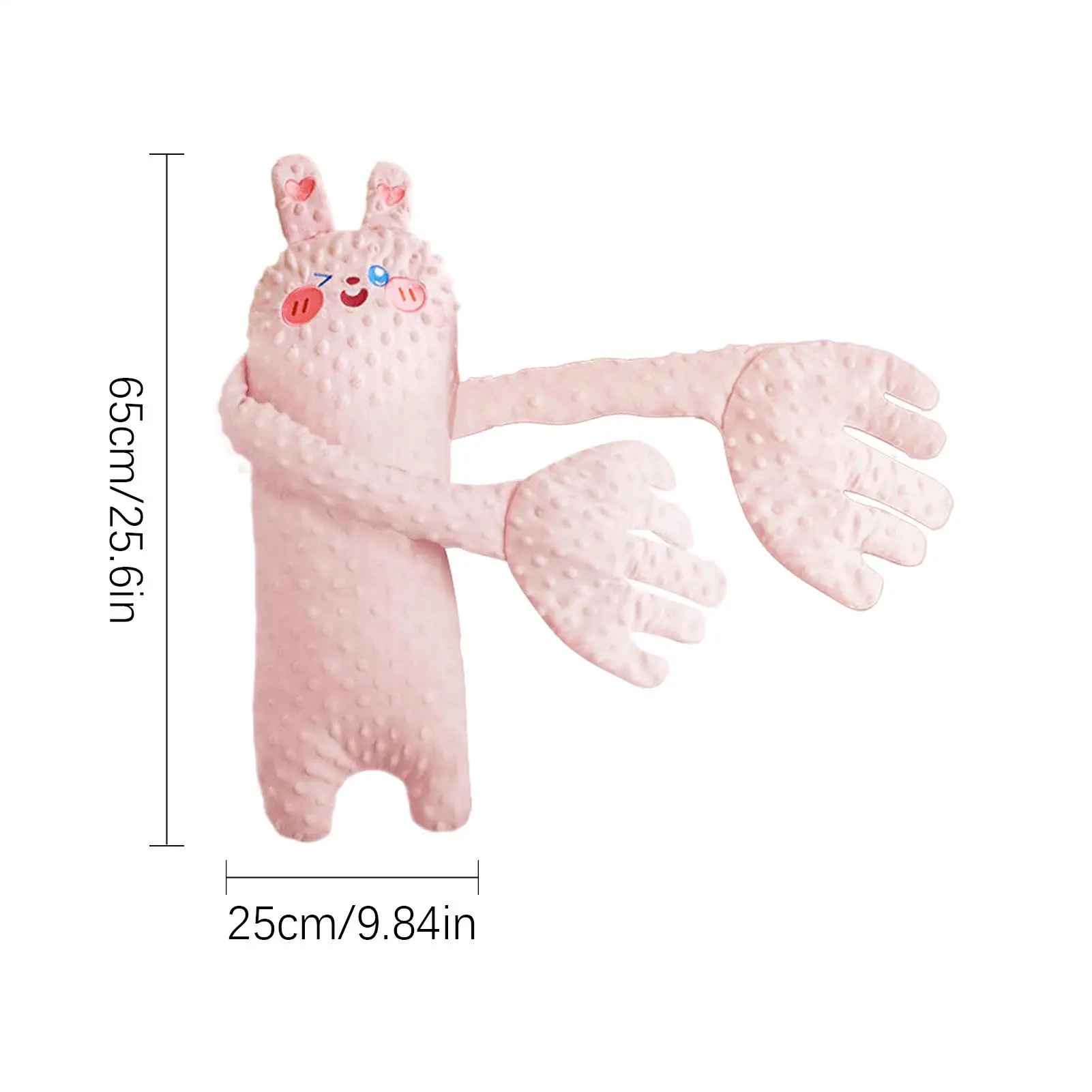 doudou lapin rose apaisant berçant dimensions