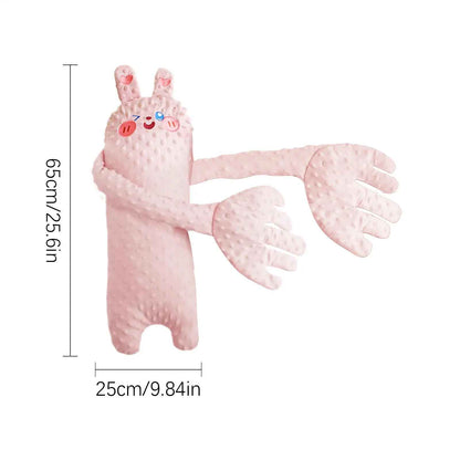 doudou lapin rose apaisant berçant dimensions