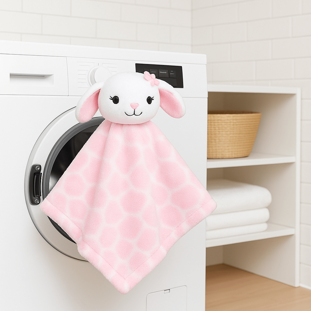 doudou lapin sommeil rose douceur nœud rose lavage machine