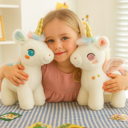 doudou licorne Magicdream calme duo fillette joyeuse bisous