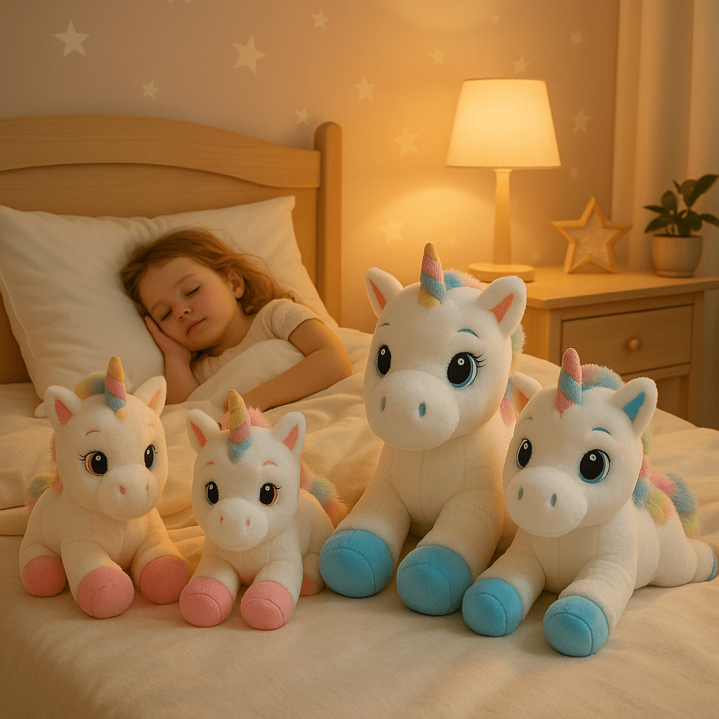 doudou licorne nuit magique calme collection gardiens fillette dort