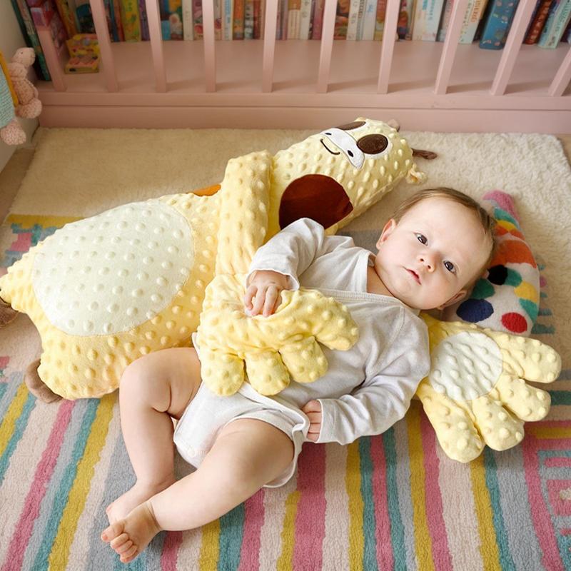 doudou mains apaisantes-jaune-bébé calme tapis