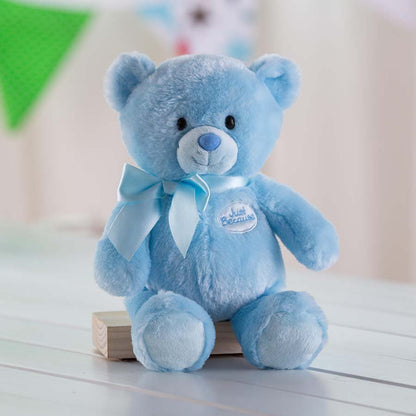 doudou ours bleu seul