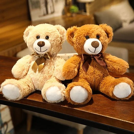 doudou ours brun avec doudou jaune pale