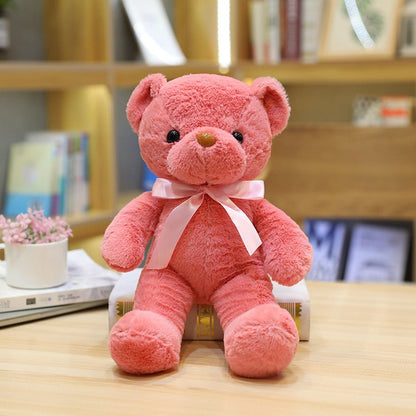 doudou ours nœud rose