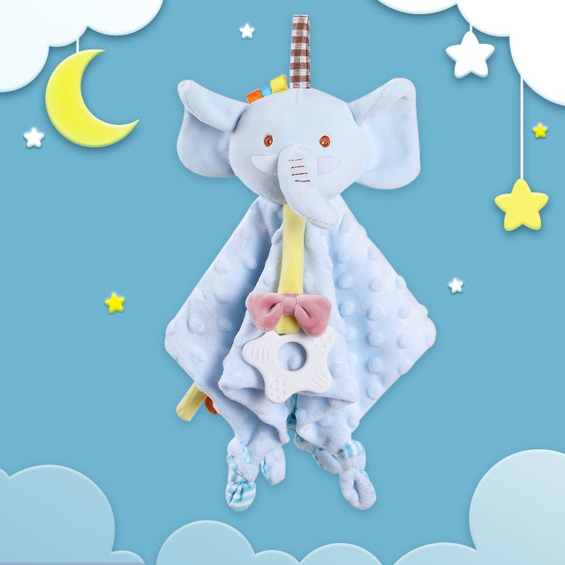 doudou plat éléphant bleu