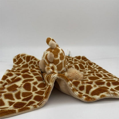 doudou plat girafe long cou bronze vue de côté