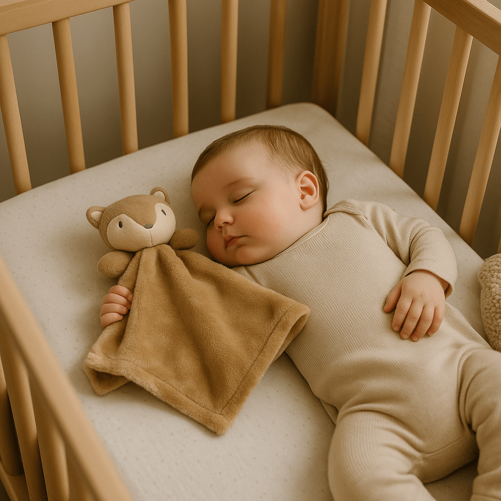 doudou plat loutre bun velours doux bébé dort